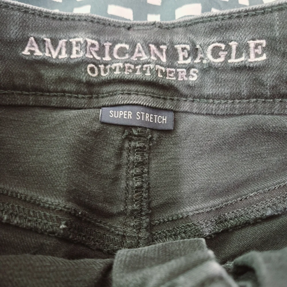 American Eagle Outfitters Super Stretch Washed Black Denim Mini Dress